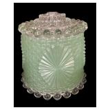 Mid Century Modern Green & Crystal Light  Shade