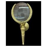 Vintage Brass Magnifying Candle Holder