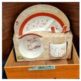 Boxed 5 piece Santa Dinner Set