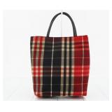 Burberry Nova Check Canvas Leather Tote Bag