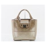 Jimmy Choo Metallic Gold Leather Front Buckle Bag