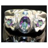Quality Mystic Topaz Past Present Future Ring