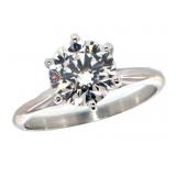 14k Gold 1.52 ct Round Lab Diamond Ring