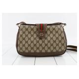 Gucci GG Supreme Web Sherry Line Shoulder Bag