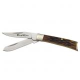 Rough Ryder Tiny Trapper Amber Bone Knife