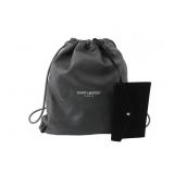 Yves Saint Laurent Leather Drawstring Backpack
