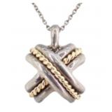 18kt Gold & Sterling Tiffany & Co. X Necklace