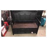 Elements Black Bench w/Storage