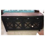 Elements Bruno Black 70" Farmhouse Cabinet