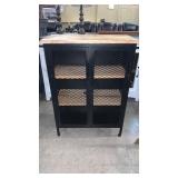 Metal & Wood Farmhouse Cabinet