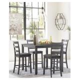 Ashley D383 Gray 5 pc Bar Table & 4 Stools