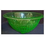 Green Depression Glass Bowl