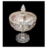 Bryce Higbee PANELED SPRIG Covered Compote