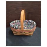 LONGBERGER BASKETS double lined 8 and a 1/2 / 5