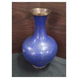 Chinese Blue Cloisonne Vase