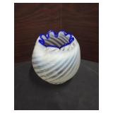 Vintage Fenton Blue Ridge Opalescent Optic Swirl