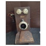 Antique 1892 Western Electric 250W Wall Phone Oak