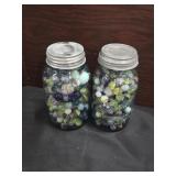 Jars of marbles