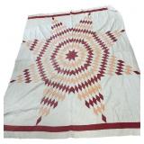 Hand Stitched  Lone Star Quilt