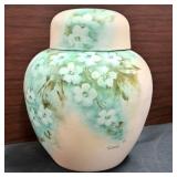 Hand Painted Ginger Jar Artist Signed