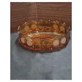 Fostoria Coin Glass Orange Scalloped Bowl Dish