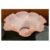Vintage  Fenton Peach Colored Case Glass Bowl