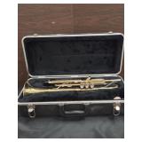 Bach TR300 trumpet in its case