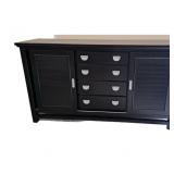 Black Dresser With Slide Doors