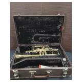brass instrument similar to a trumpet, but with a