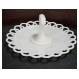 Vintage Anchor Hocking Lace Edge Milk Glass