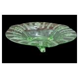 Green Depression Etched Bowl