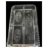 1950s Jeannette Glass Divided Dish