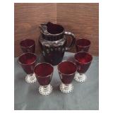 Anchor Hocking Swirl Royal Ruby Red glassware