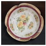 vintage Lusterware trinket dish with hand-painted