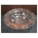 Pink Depression glass bowl