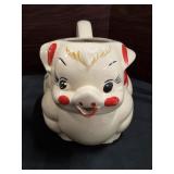 Shawnee Smiley the Pig Pitcher Red Flowers &