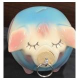 Vintage Hull Pottery 1957 Corky Pig Ceramic Piggy