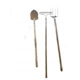 Pitch Fork, Shovel & Rake