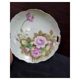 Vintage Lefton China Plate Hand Painted Gold