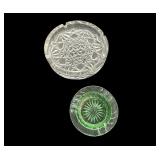 Vintage Green Depression & Crystal Ashtrays