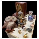 Owl Bookends, Plaques, Paper Weight & Miniatures