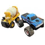 Cement Truck & The Claw Blue Truck