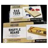 Mini Bag Toss & Shuffle Board Games