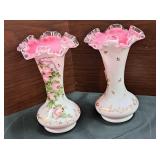 Fenton Hand Painted Vases