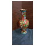 Copper Cloisonnï¿½ Enamel Vase