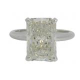 14k Gold 4.77 ct Radiant Cut Lab Diamond Ring