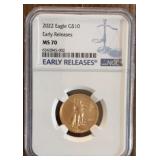 2022 - NGC MS70 1/4oz $10 Gold Eagle Coin