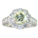 Platinum 2.73 ct VS Natural Yellow Diamond Ring