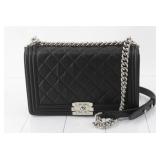 Chanel Boy Lambskin Chain Shoulder Bag