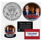 Autographed Donald & Barron Trump Coin